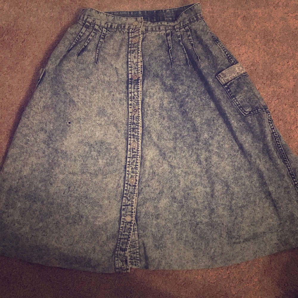 Acid wash/ jean skirt